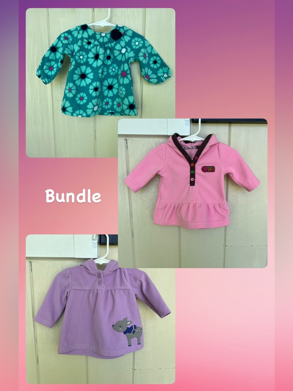 Bundle- set of 3 Carter’s fleece pullovers